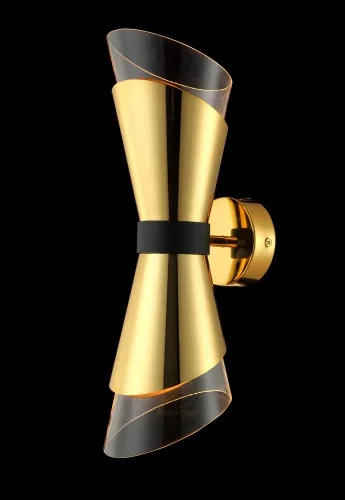Бра GRIS AP2 GOLD Crystal Lux прозрачный на 2 лампы, основание золотое в стиле современный  фото 3